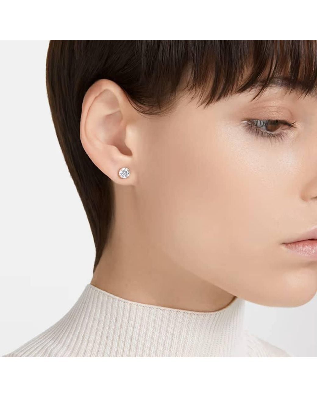 Swarovski Metallic Constella Rose-Plated Stud Earrings 5638801
