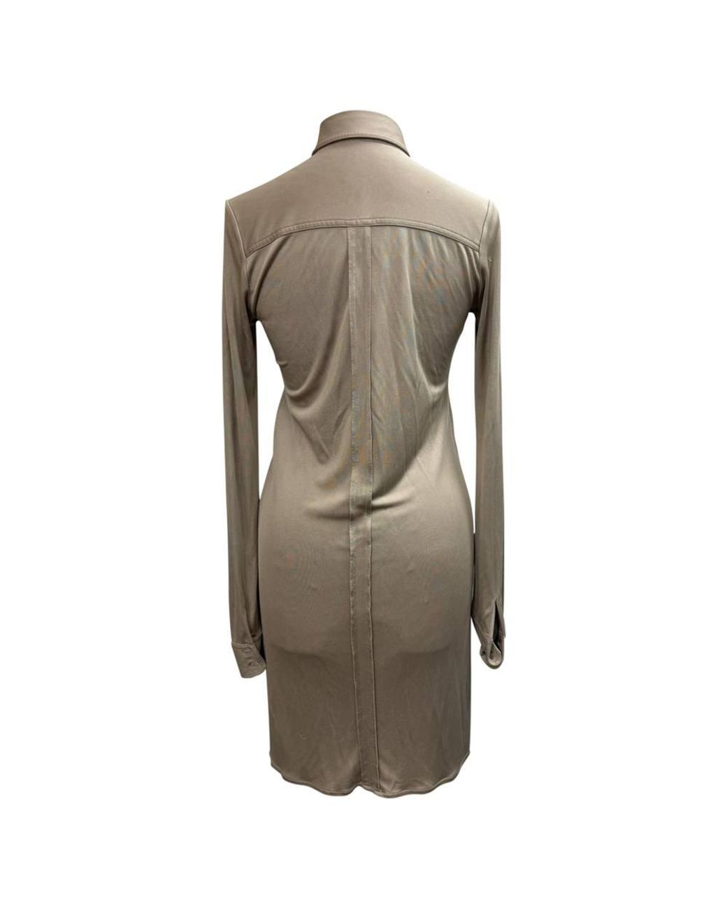 Balenciaga Brown Preloved Button-Down Midi Shirt Dress