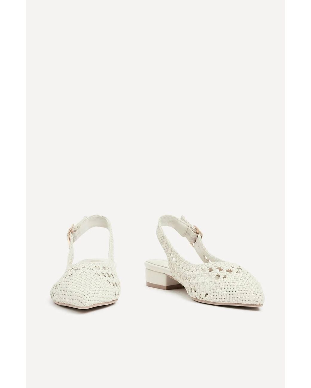 Linzi Natural Carolina Faux Leather Ballet Flats