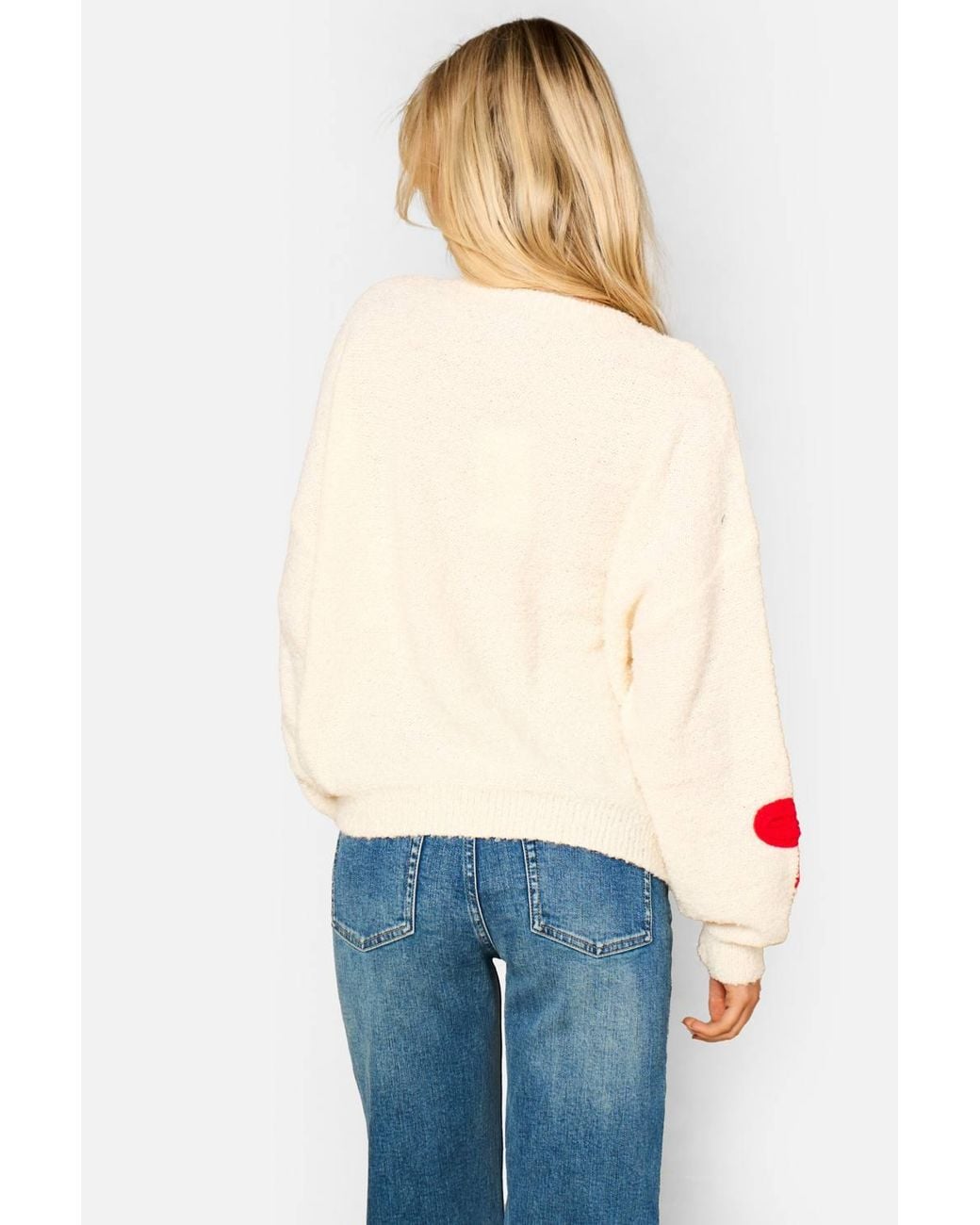 Gini London Blue 3D Flower Crochet Knitted Jumper