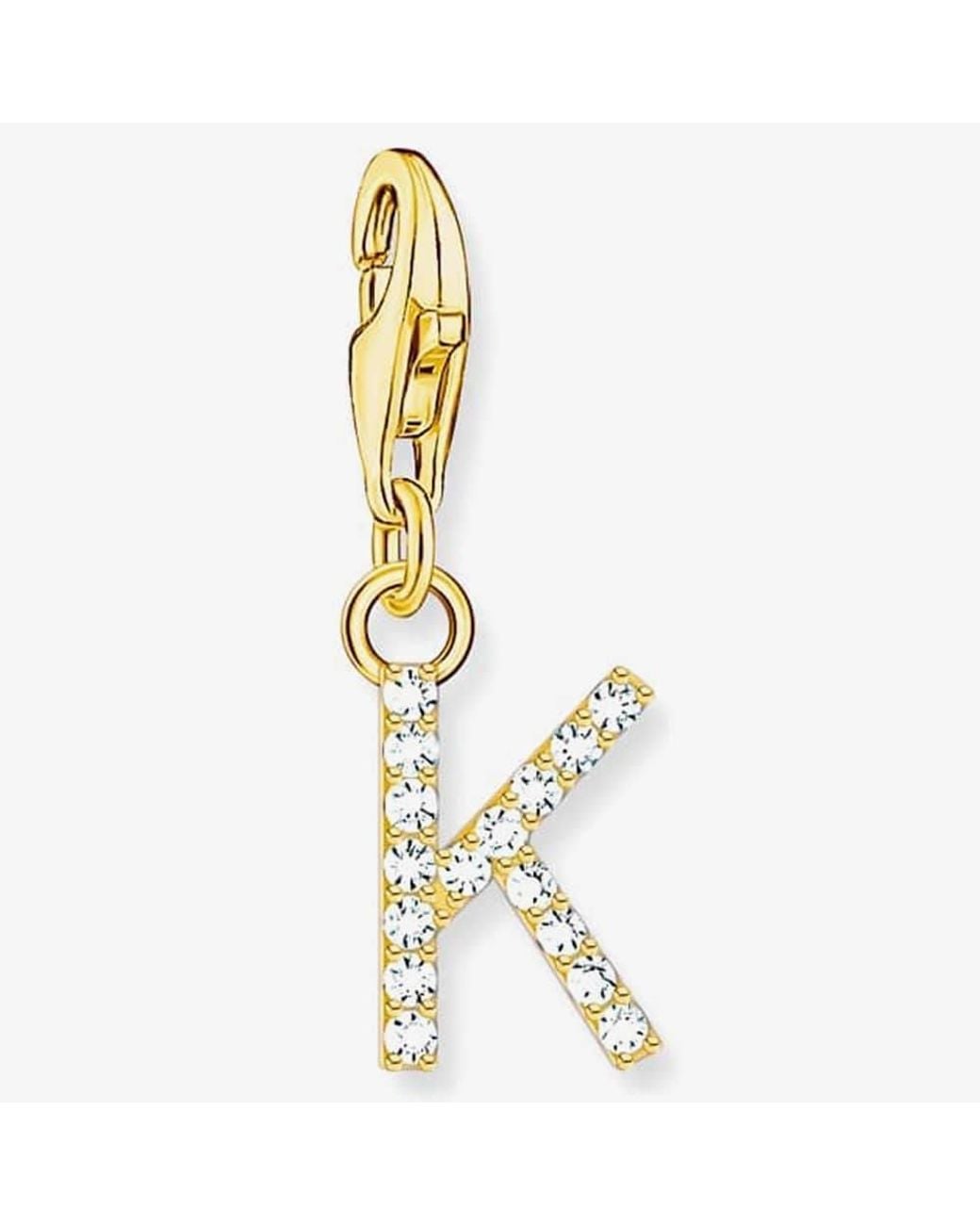 Thomas Sabo Metallic Plated Cubic Zirconia Letter K Charm 1974-414-14