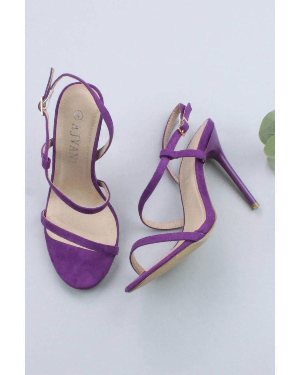 AJVANI Pink High Heel Party Barely There Sandals