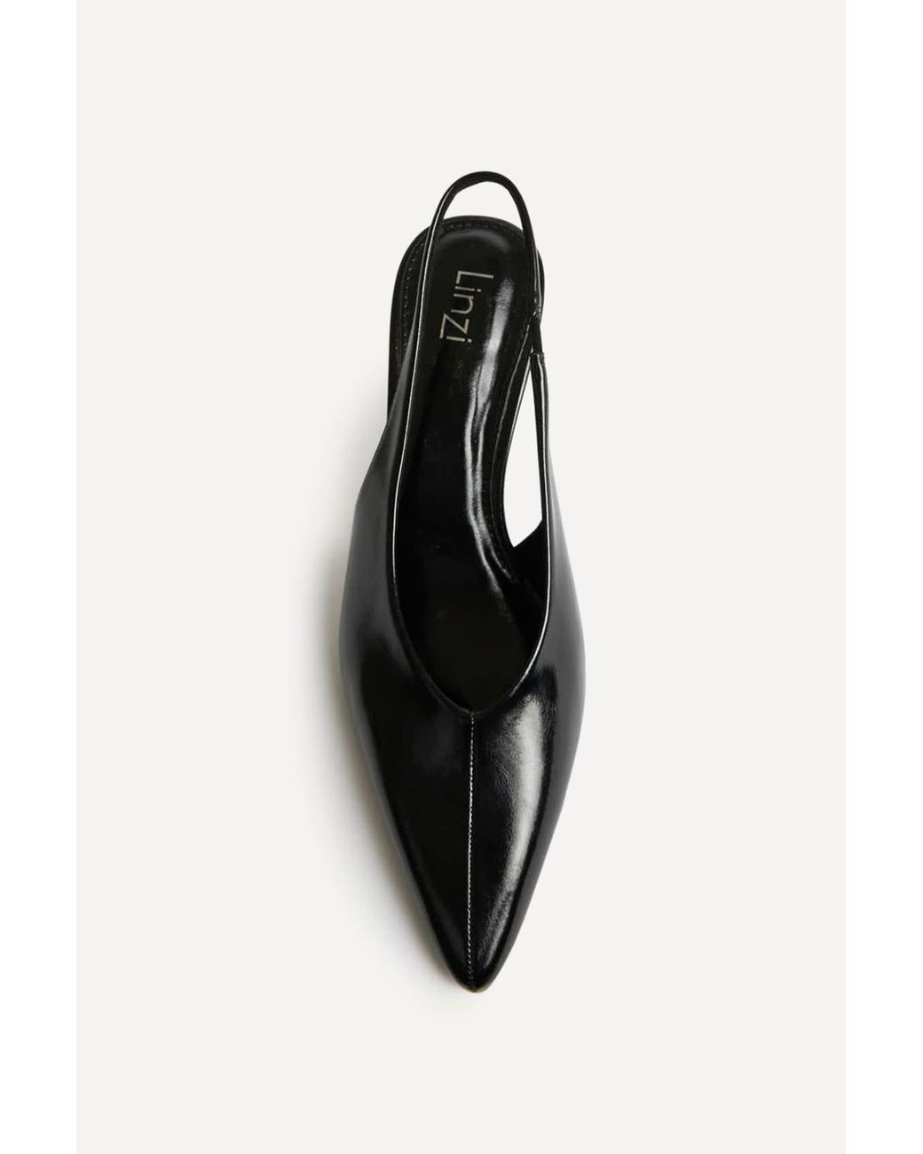 Linzi White Eliza Faux Leather Court Heels