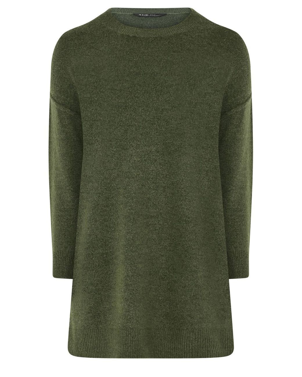 Yours Green Knitted Jumper Dress