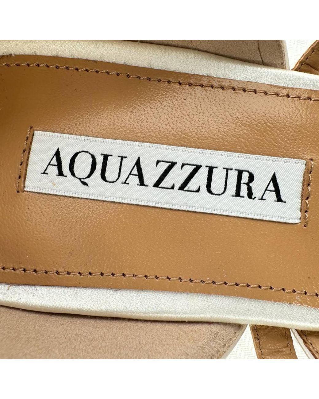 Aquazzura Metallic Preloved Bellezza Ballet Flats