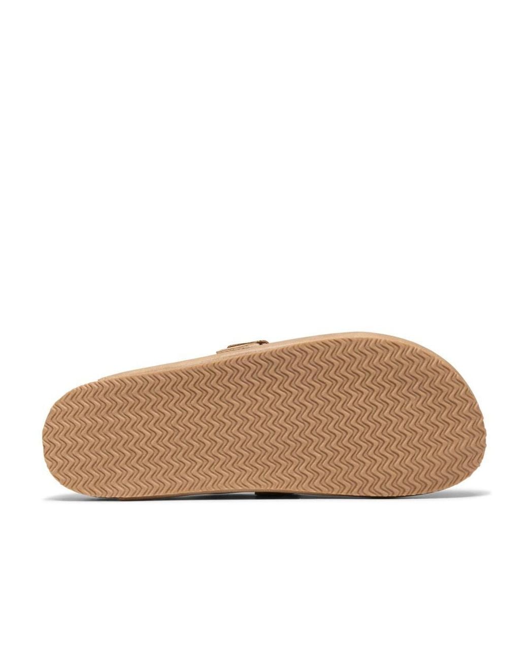 Clarks Natural Fira Clog Sand Slip Ons, Slippers