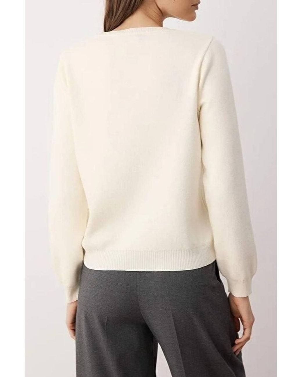 WOVCOR Natural Heart Cut-Out Detail Knitted Jumper