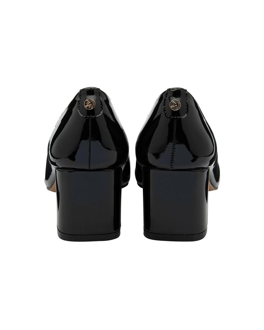Lotus Black 'Aubrey' Block-Heel Court Shoes