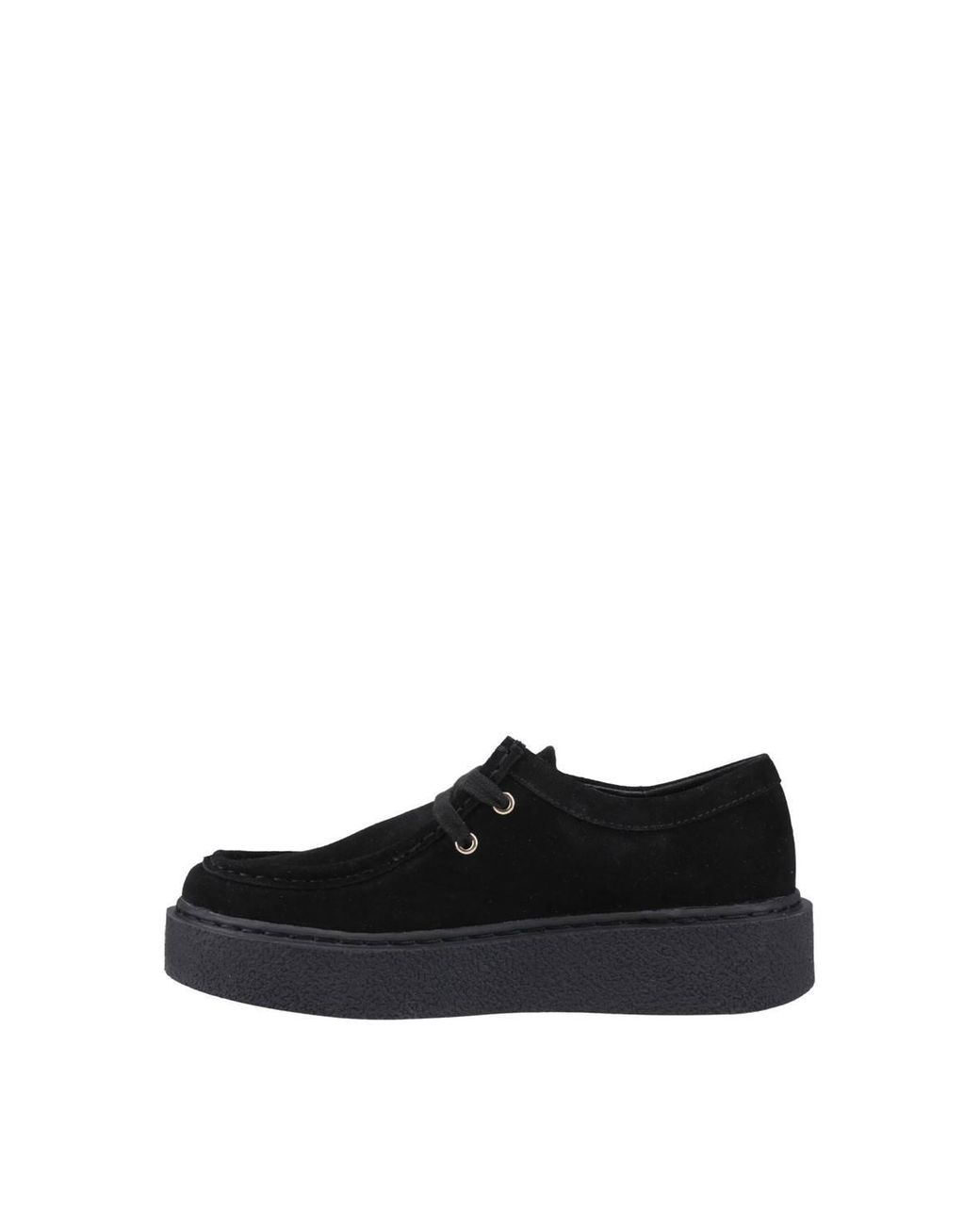 Hush Puppies Black Bridie Suede Mocc Toe