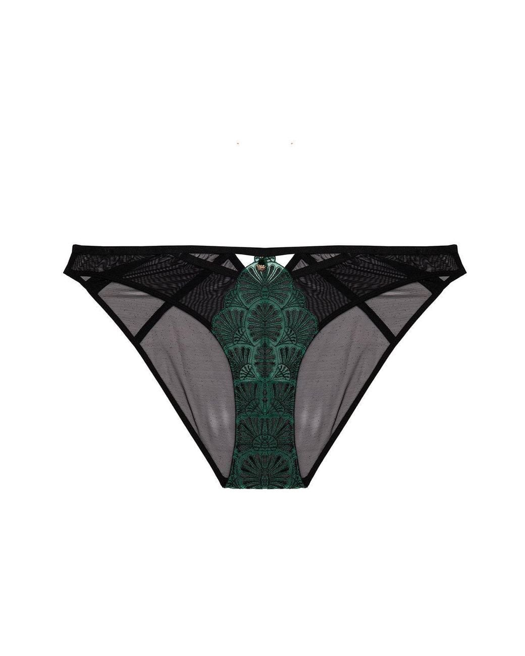 Playful Promises Brown Mia & Jade Deco Embroidery Brief