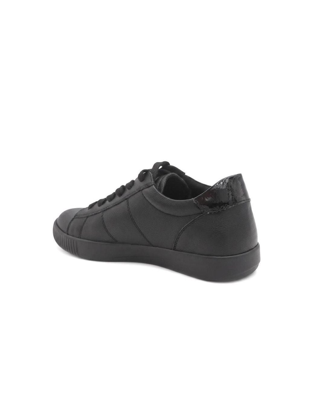 Pavers Black Casual Lace Up Platform Trainers