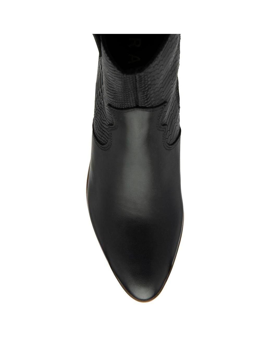Ravel Black 'Dorey' Leather Heeled Ankle Boots