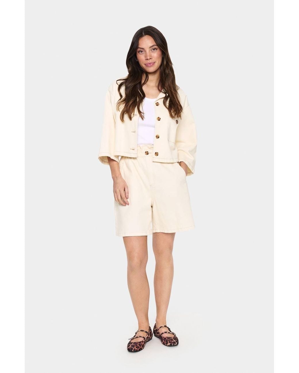 Saint Tropez Natural Kayosz High Waisted Shorts