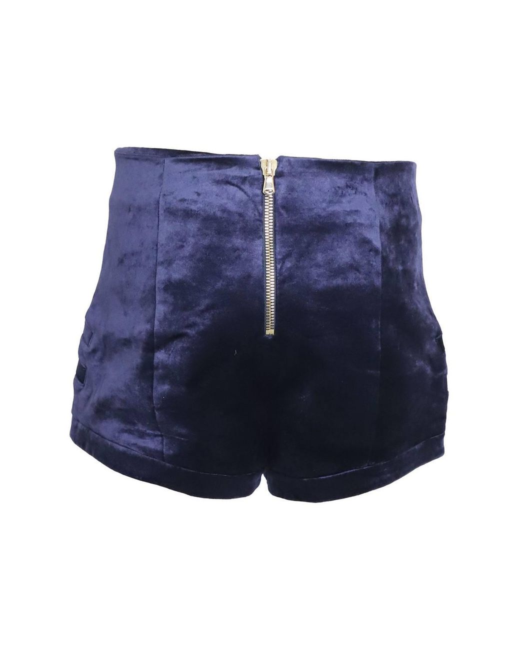 Balmain Blue Preloved Military Blazer & Shorts Set Velvet