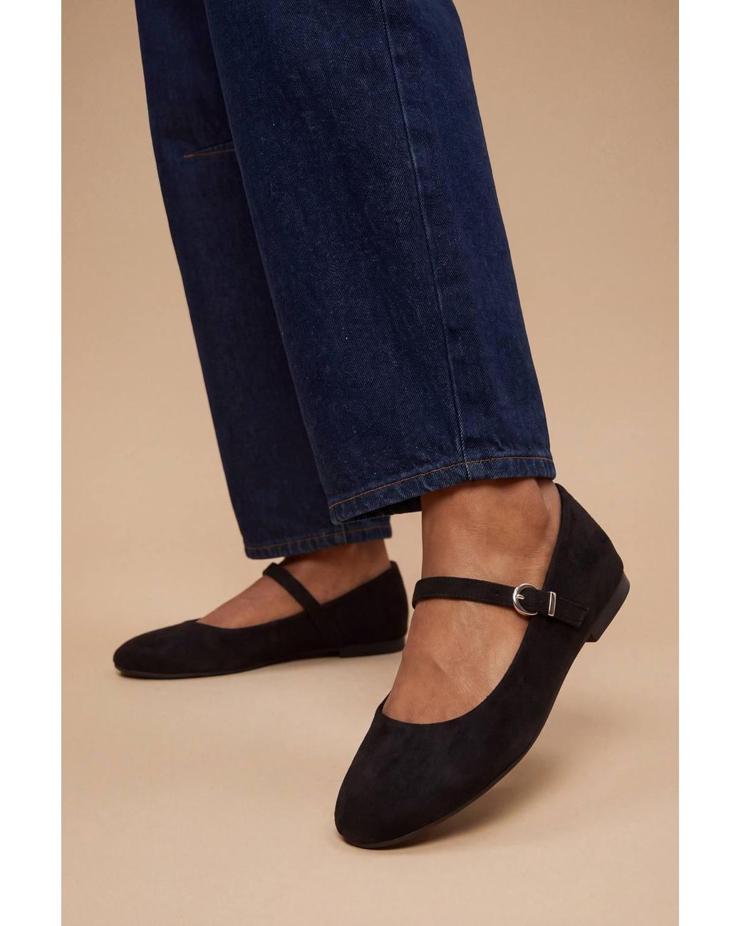 Dorothy Perkins Blue Wide Fit Catrina Maryjane Ballet Pumps