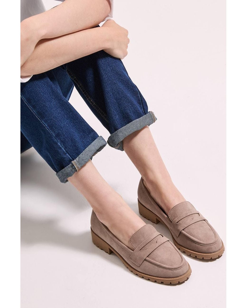Dorothy Perkins Blue Leoni Chunky Loafers