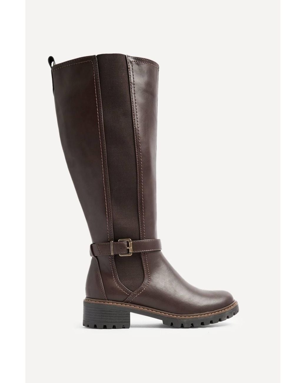 Linzi Brown Gilded Long Low Boots