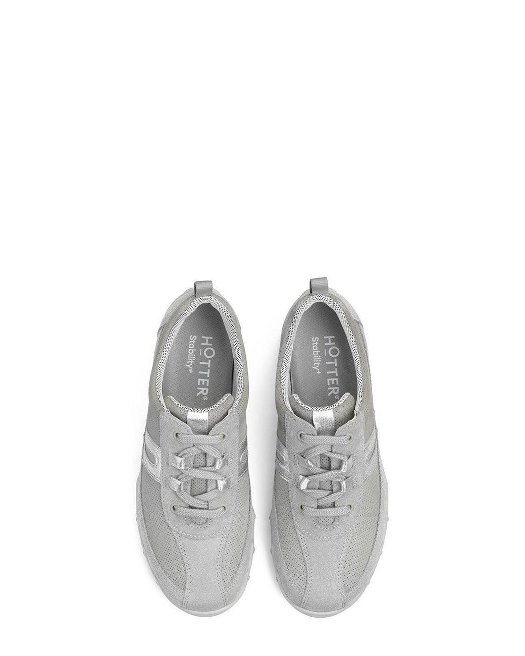 Hotter Gray Wide Fit 'Leanne Ii' Active Shoes