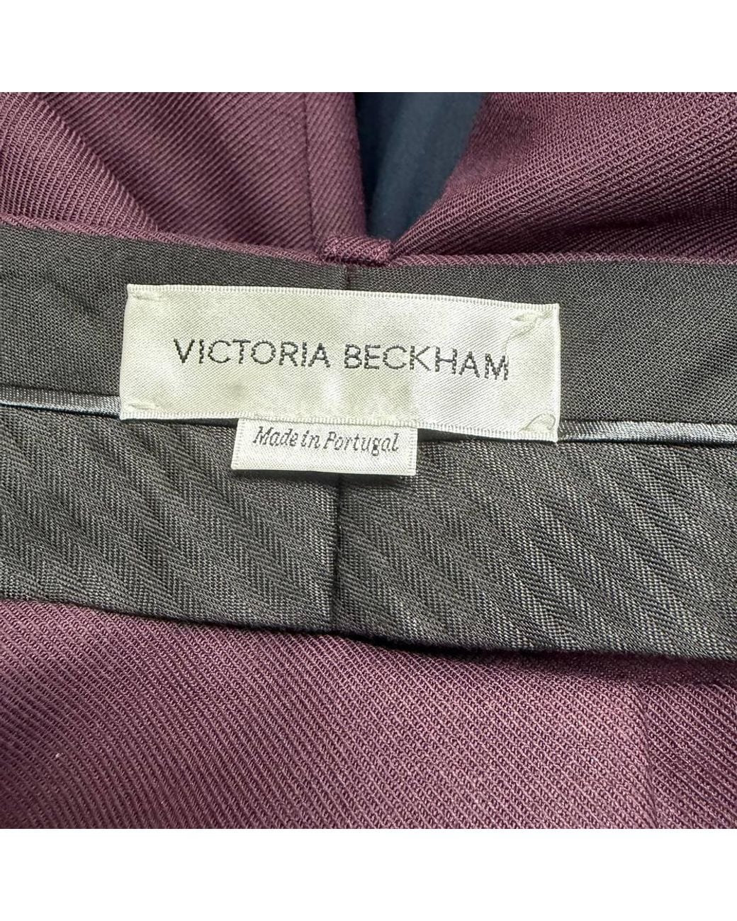 Victoria Beckham Purple Preloved Alina High-Rise Trousers