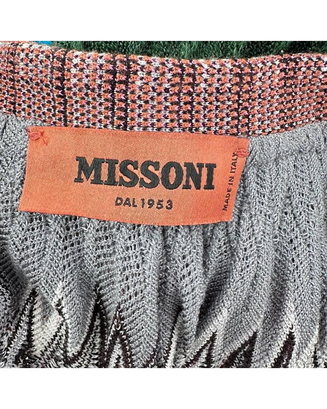 Missoni Multicolor Preloved Chevron Knitted Long Cardigan