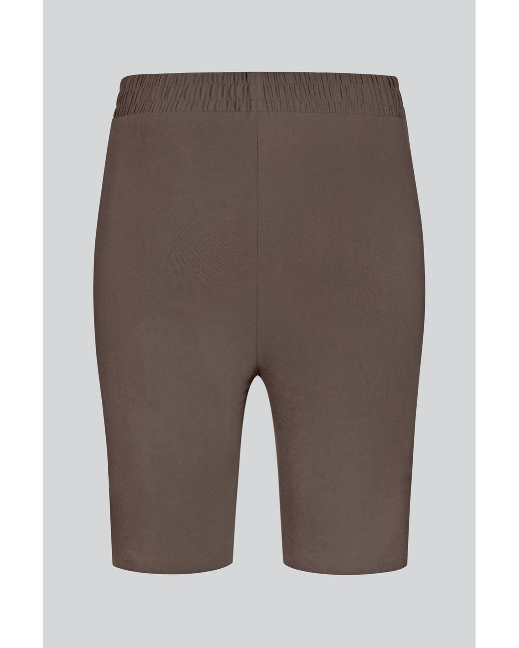 Enorsia Brown Cotton Stretch Jersey Shorts