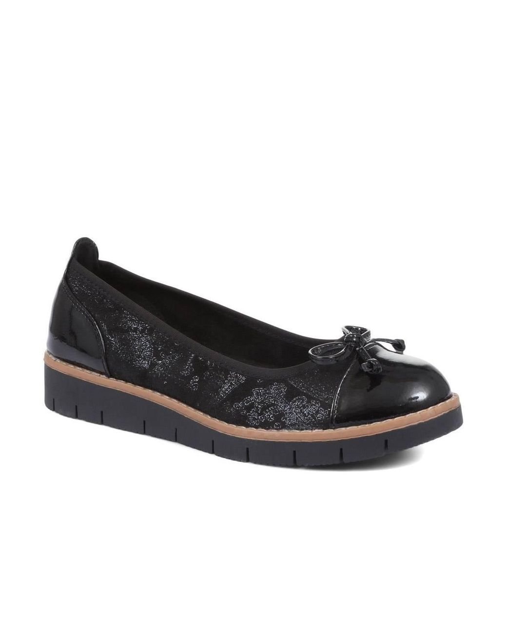 Pavers Black Ballet Pumps