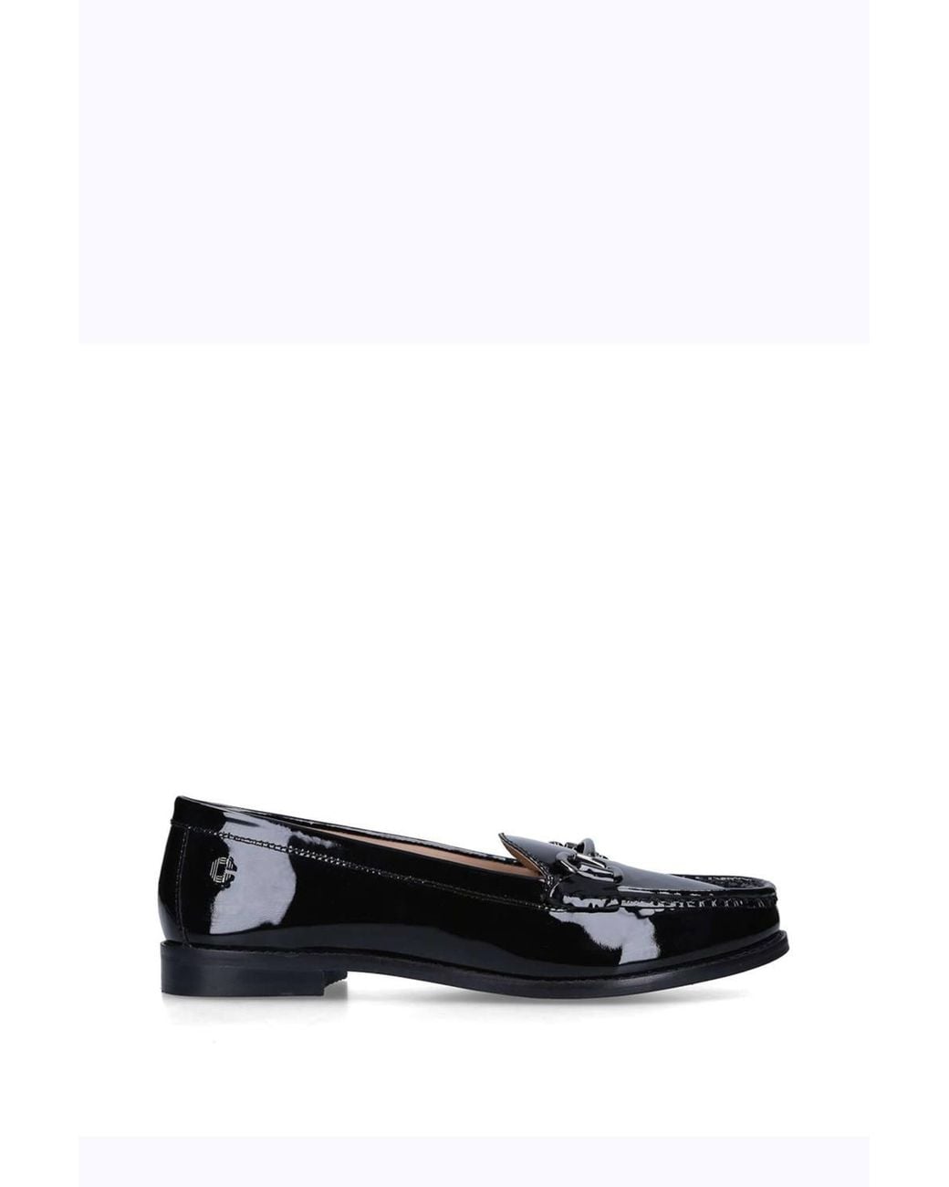 Carvela Kurt Geiger Black 'Snap' Leather Patent Flats