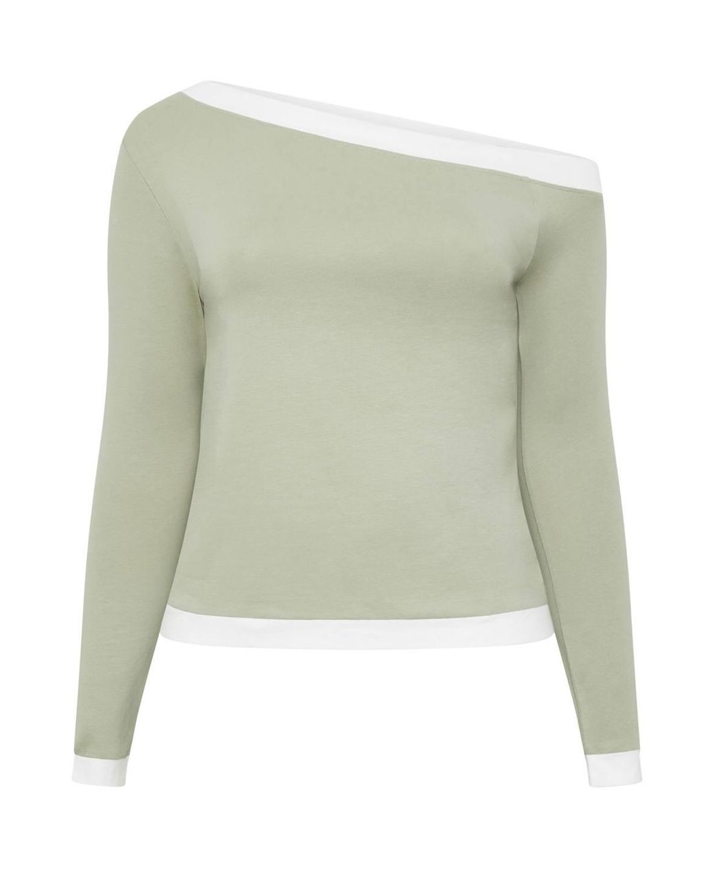 Yours Green Contrast Off-Shoulder Top