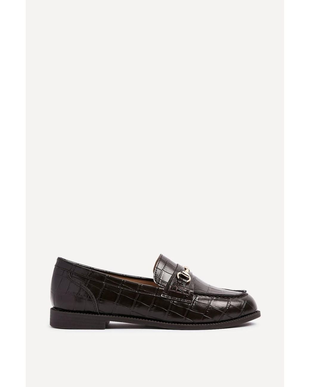 Linzi White Maison Faux Croc Patent Leather Loafers