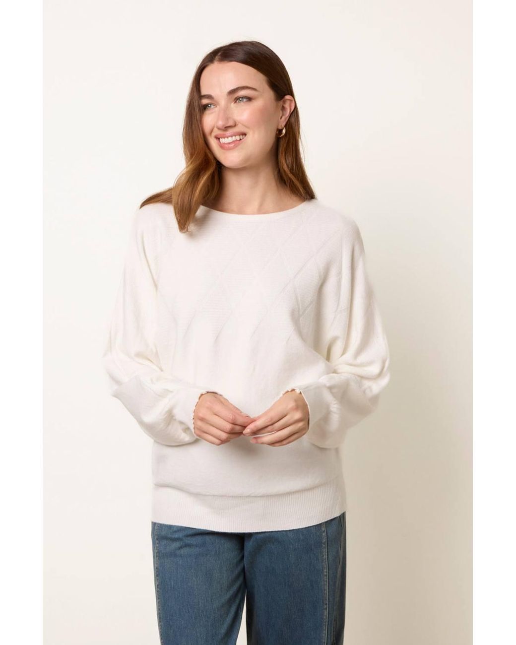 Blue Vanilla Natural Long Sleeve Round Neck Jumper
