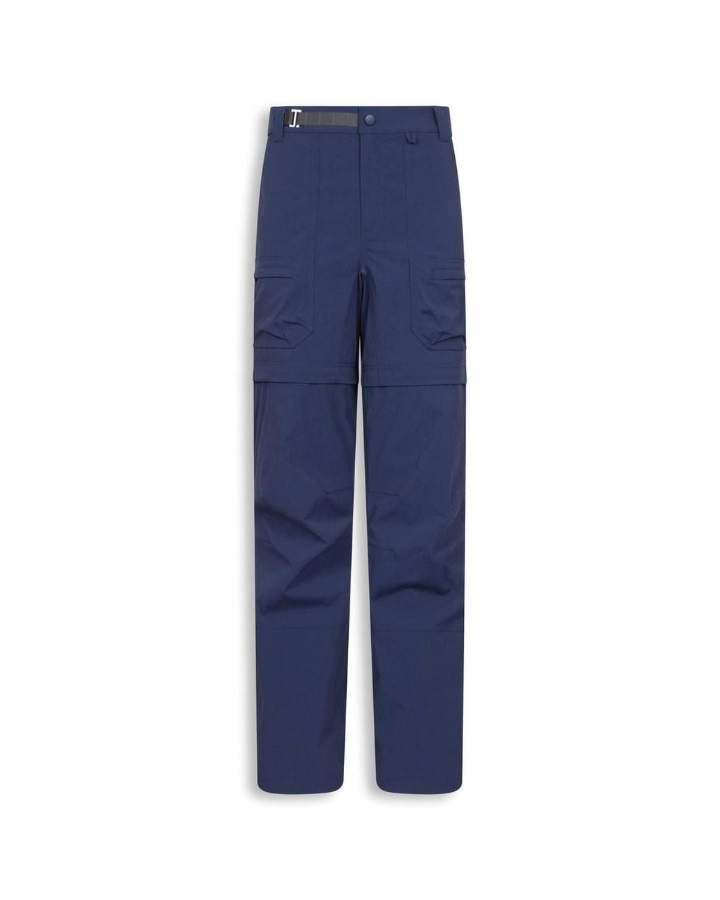 Mountain Warehouse Blue Lightweight Stretch Water Resistant Cargo Zip-Off Hiking Trousers