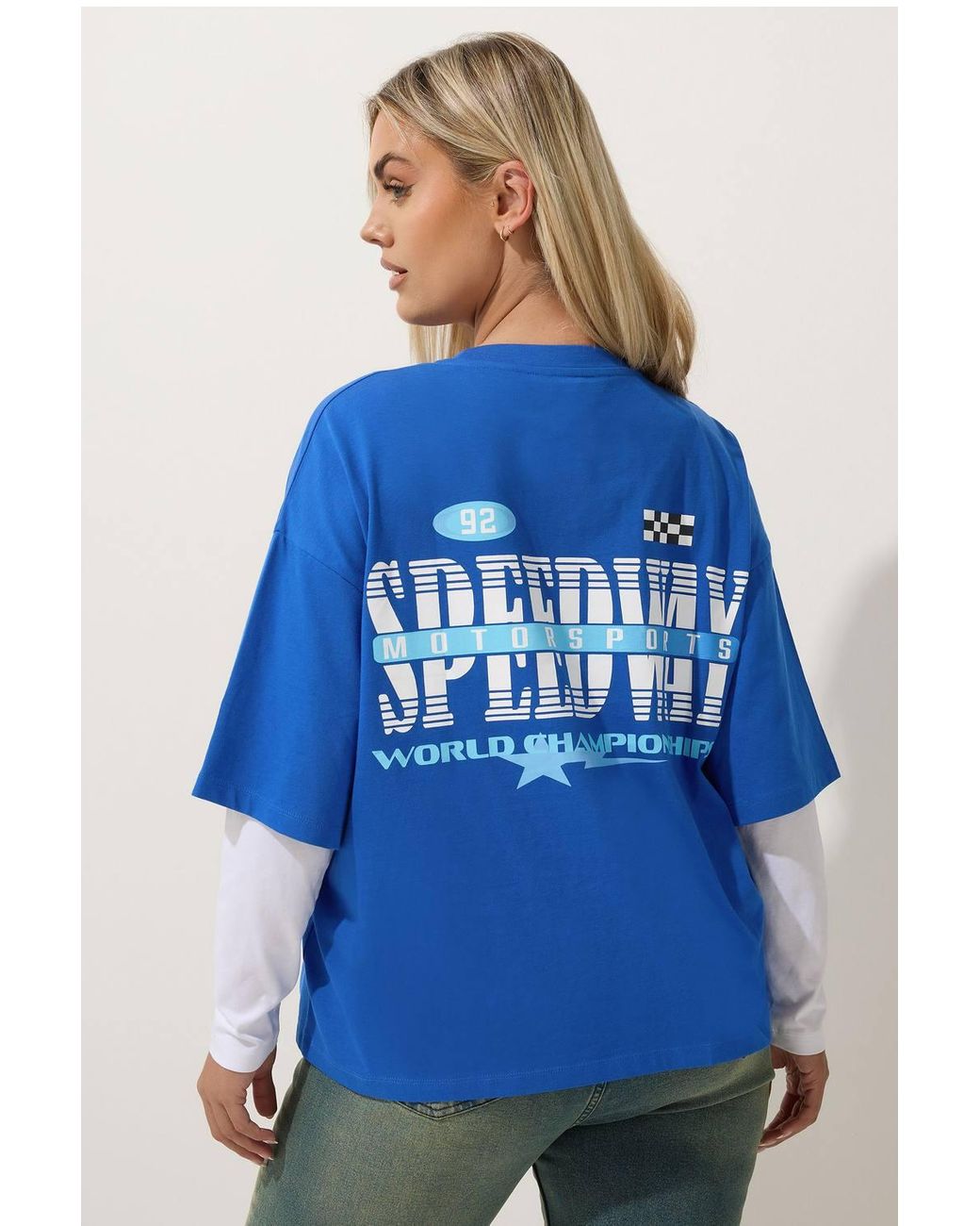 Yours Blue Motorsport Graphic 2-In-1 T-Shirt
