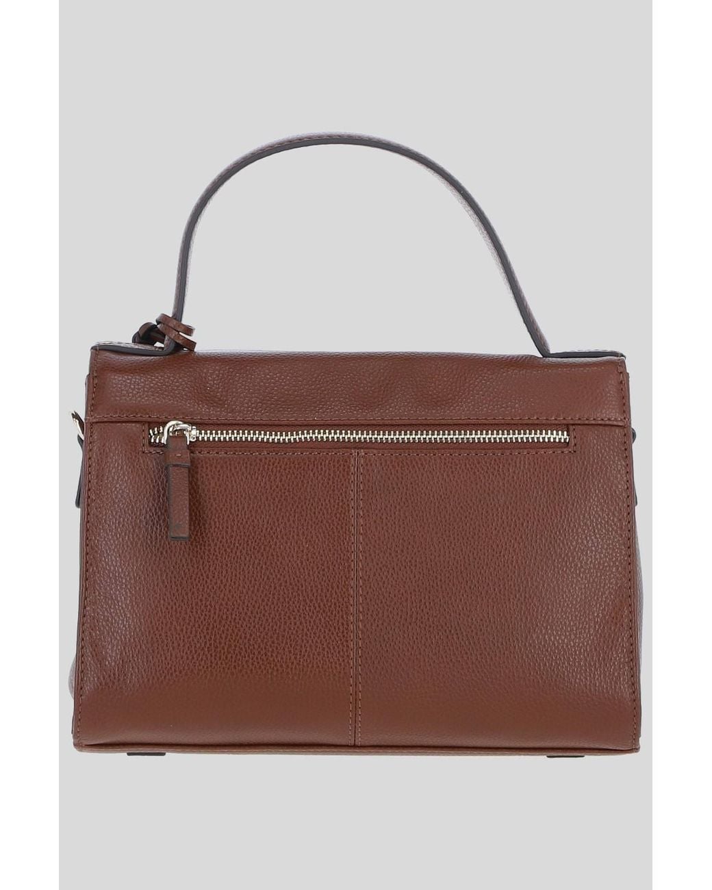 Ashwood Leather Brown 'Ardora' Real Leather Handbag W/ Detachable Crossbody Strap