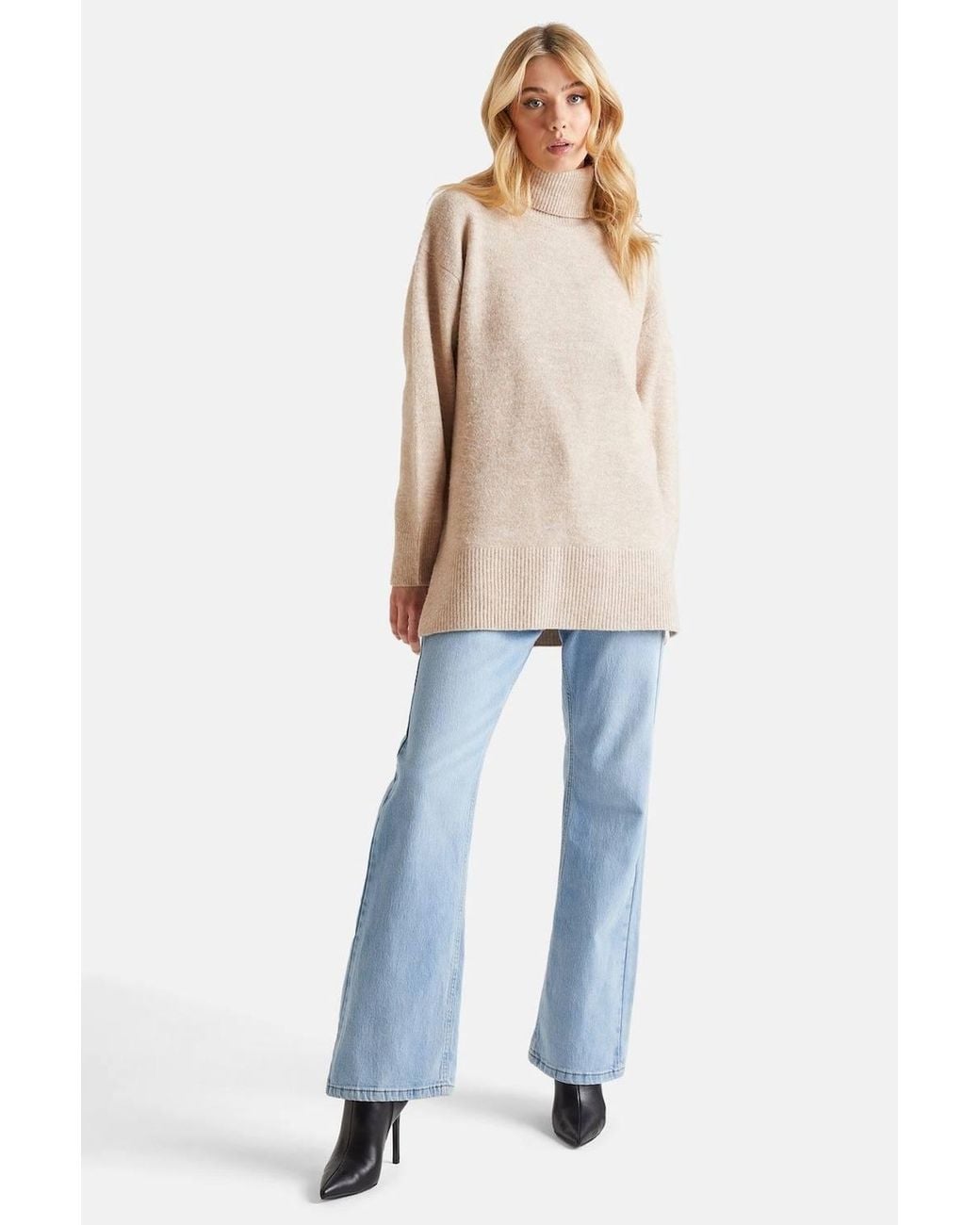 Urban Bliss Natural Roll Neck Jumper