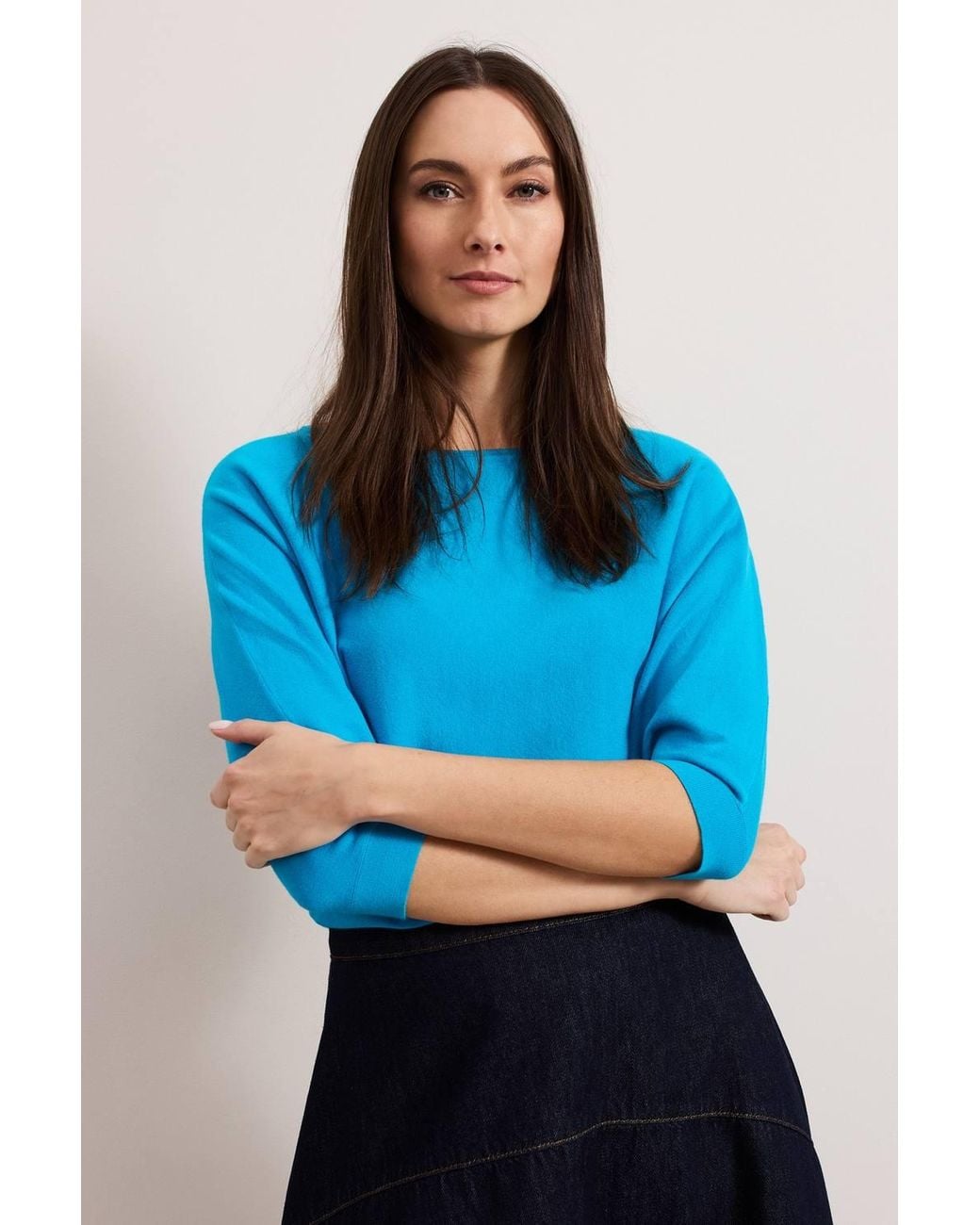 Phase Eight Blue Cristine Knit Jumper