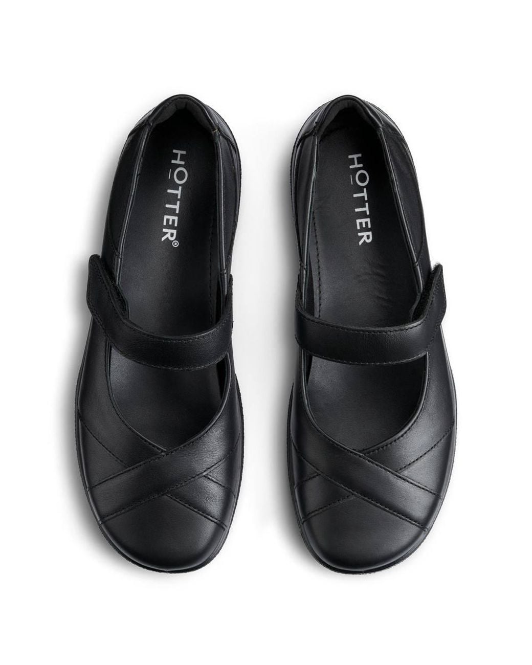 Hotter Black Extra Wide 'Hope' Mary Janes
