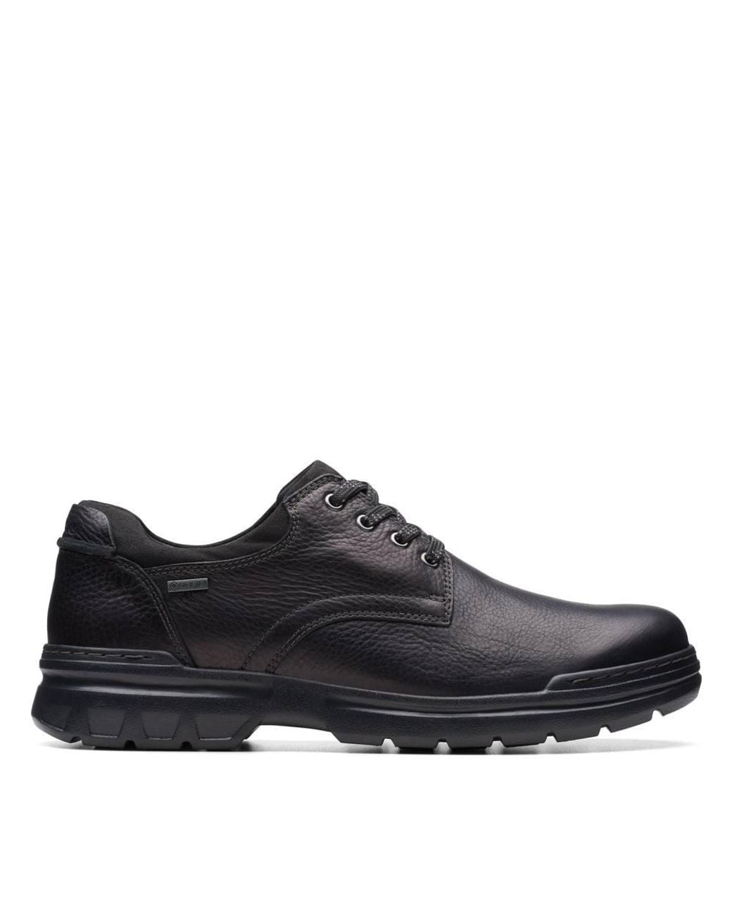 Clarks Black Rockie Walk Gore-Tex Leather Derby Shoes, Lace Up for men
