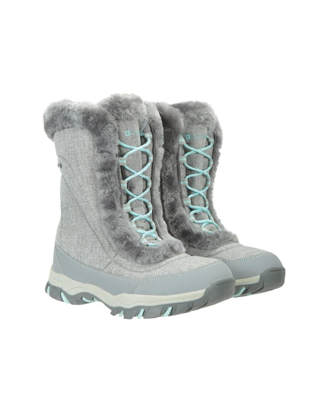 Mountain Warehouse Gray Ohio Snow Boots Winter Walking Snowproof