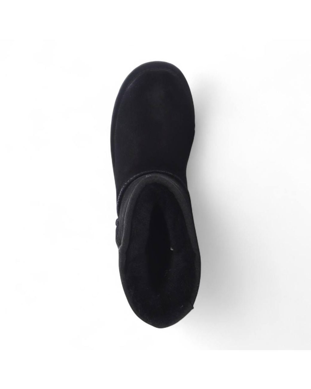 Infinity Leather Black Genuine Sheepskin Suede Slip-On Ankle Winter Boots