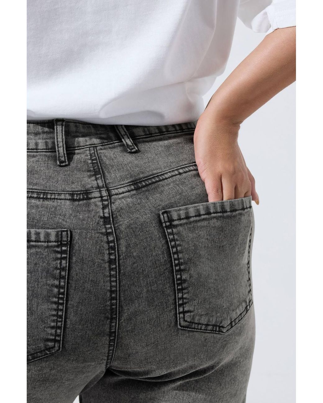 Yours Gray Barrel Leg Jeans