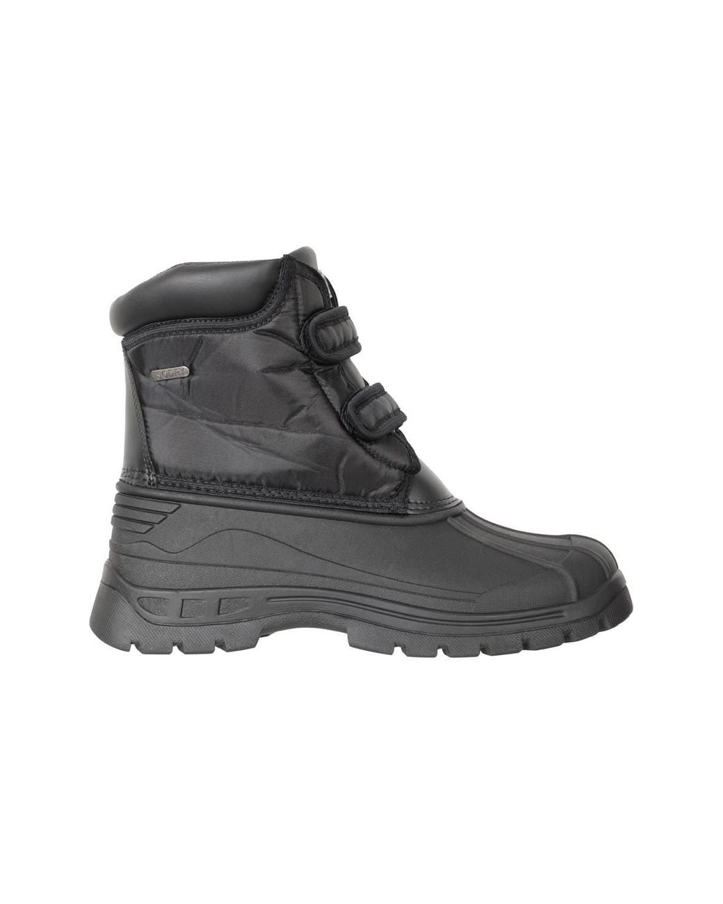 Mountain Warehouse Black 'Grit' Cushioned Waterproof Touch Strap Short Muck Hiking Boots