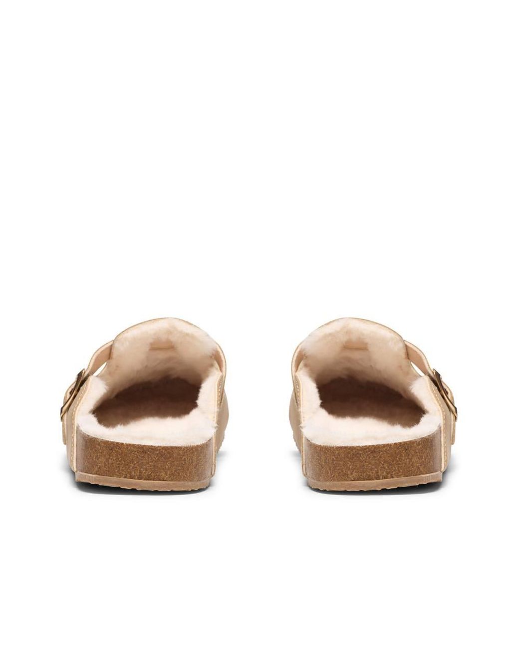 Clarks Natural Fira Clog Sand Slip Ons, Slippers