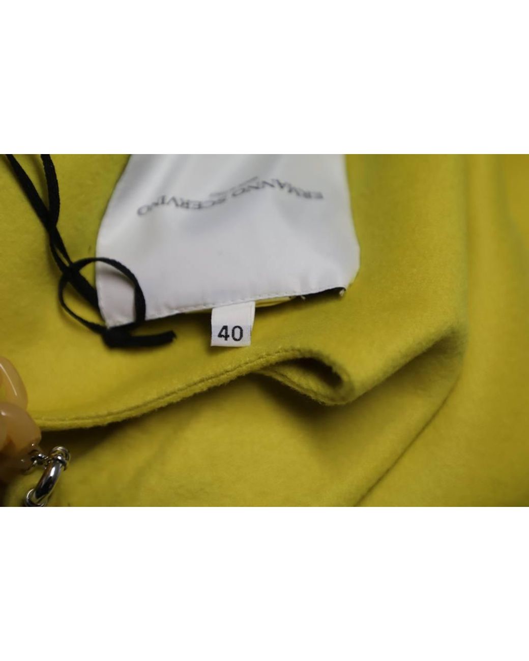 Ermanno Scervino Green Preloved Wide Sleeve Cape-Coat Wool