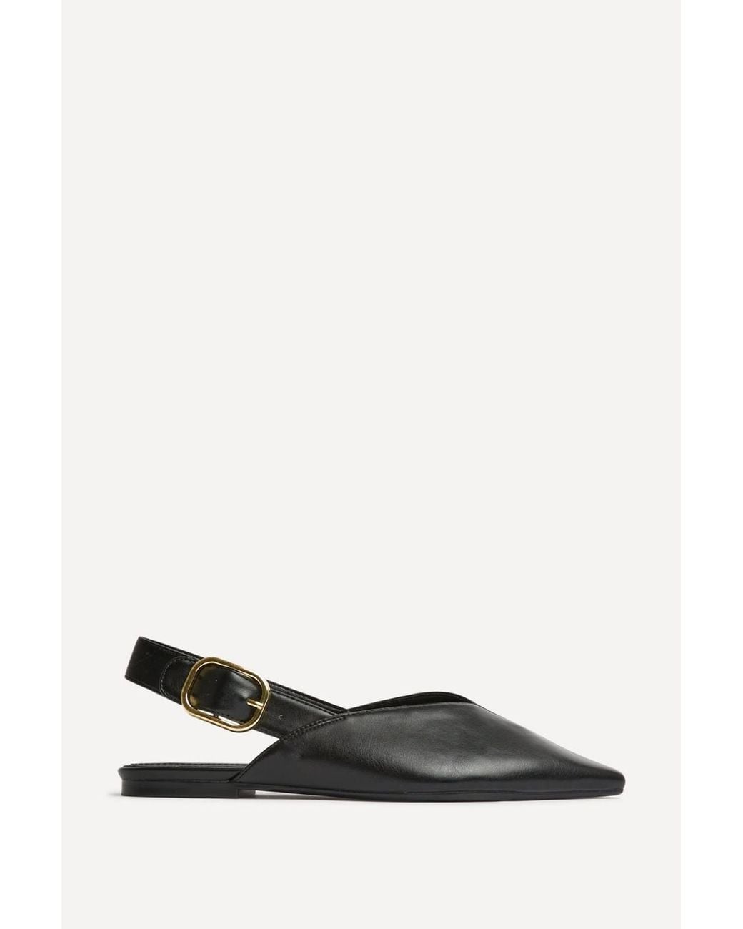 Linzi Black Lorna Faux Leather Ballet Flats
