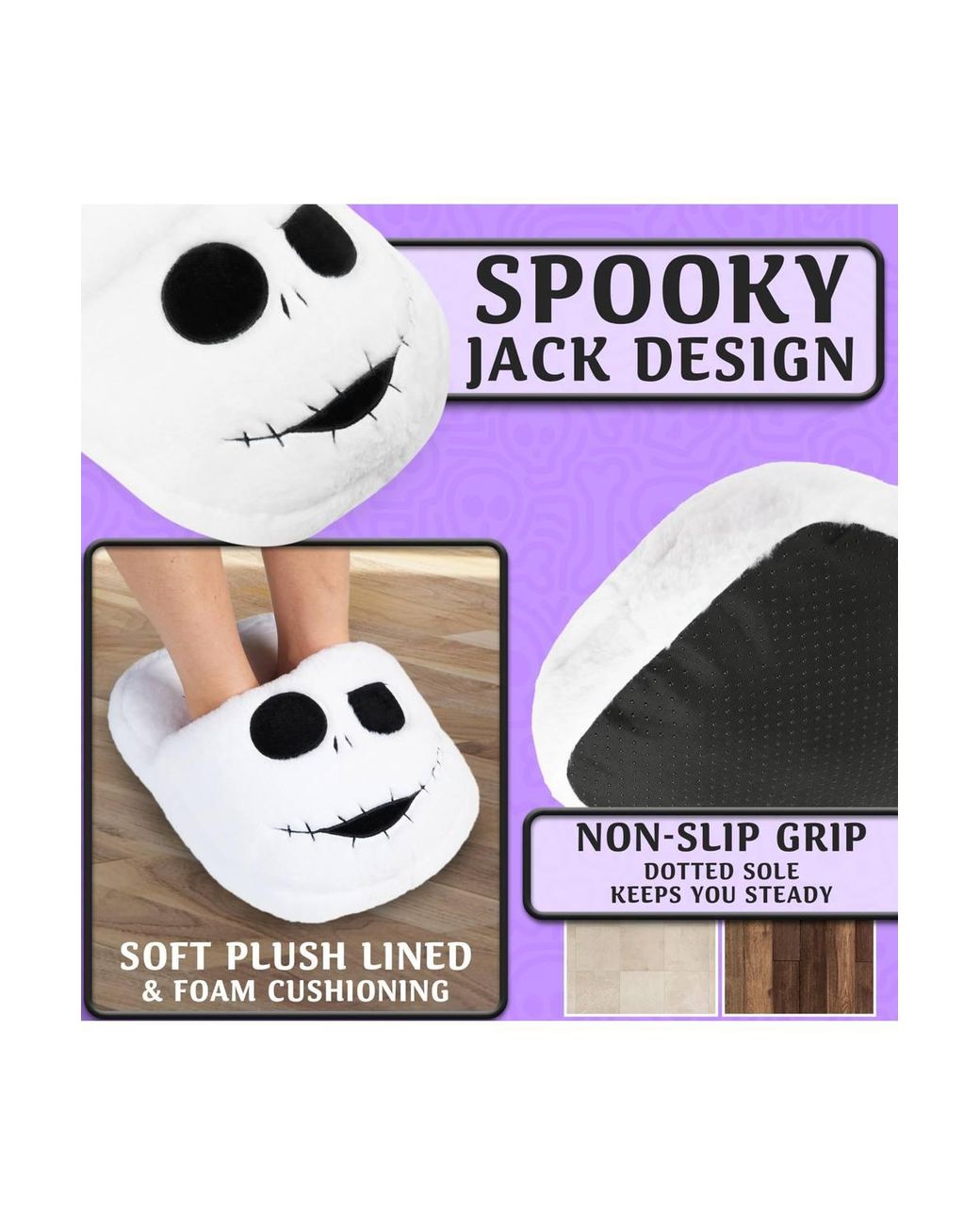Disney White Jack Skellington Footwarmer Winter Christmas Gift
