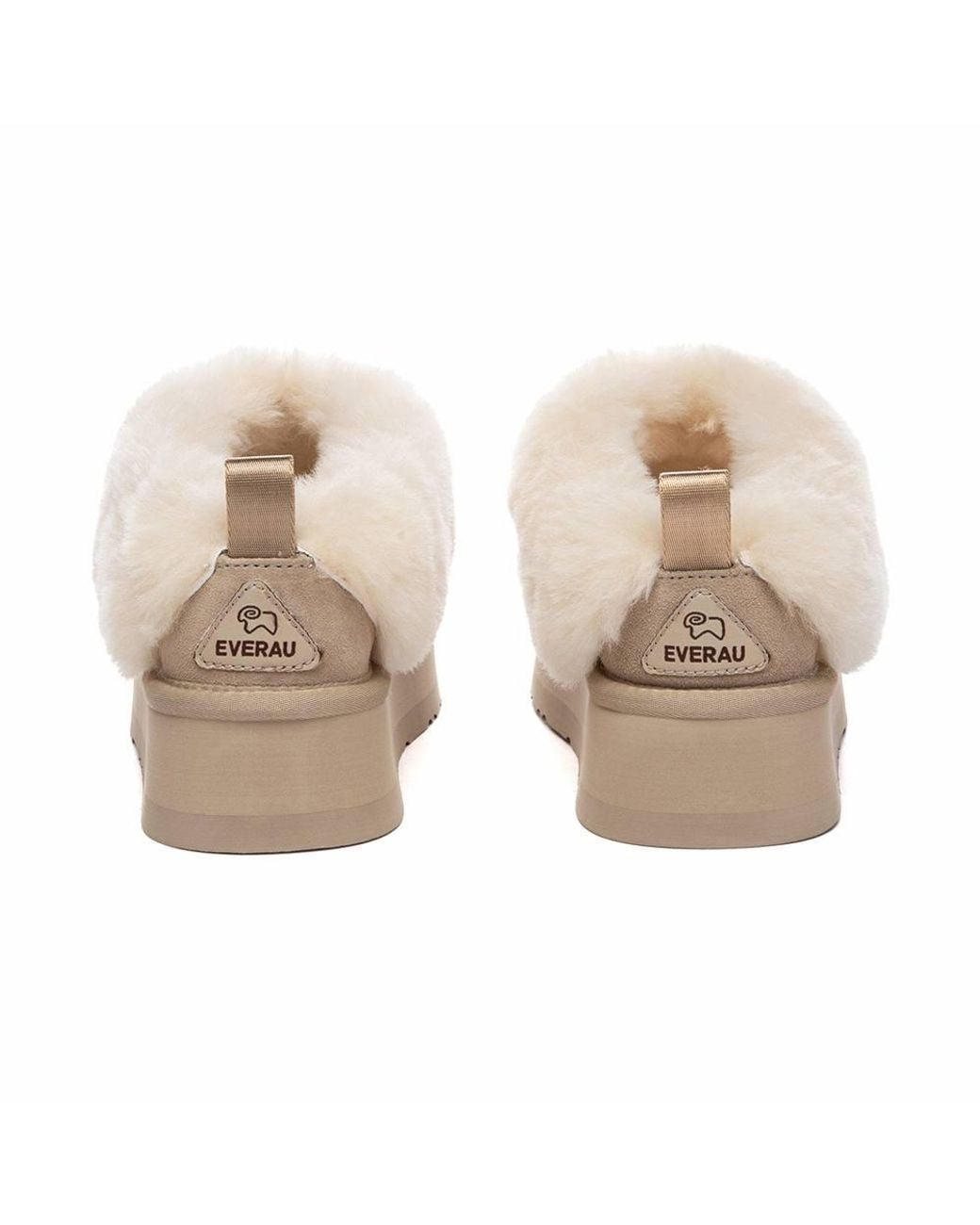 EverAu Australia Natural Sheepskin Wool Pulvara Slippers W/ Eva Sole