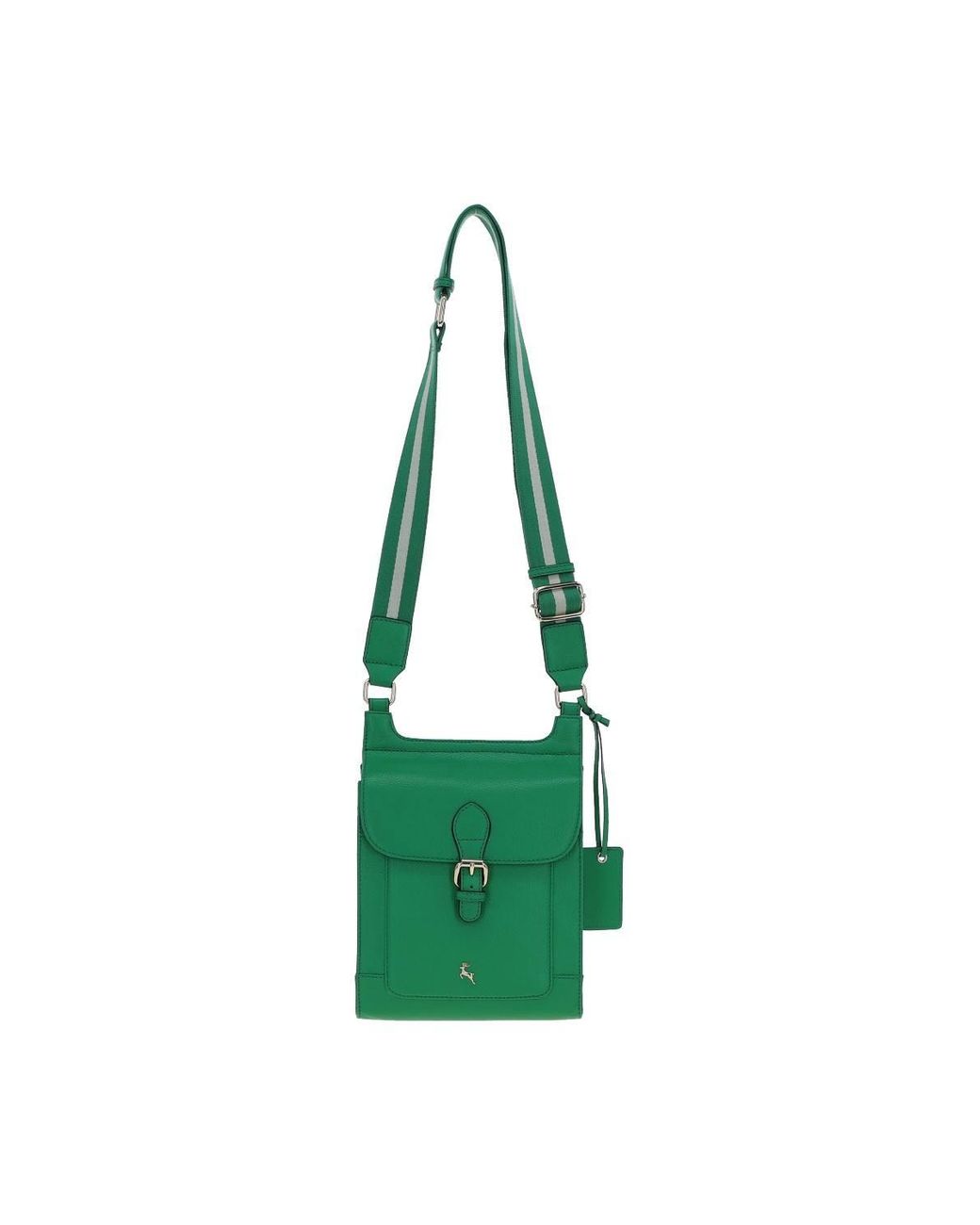 Ashwood Leather Green 'Eclisse Cuoio' Real Leather Crossbody Bag