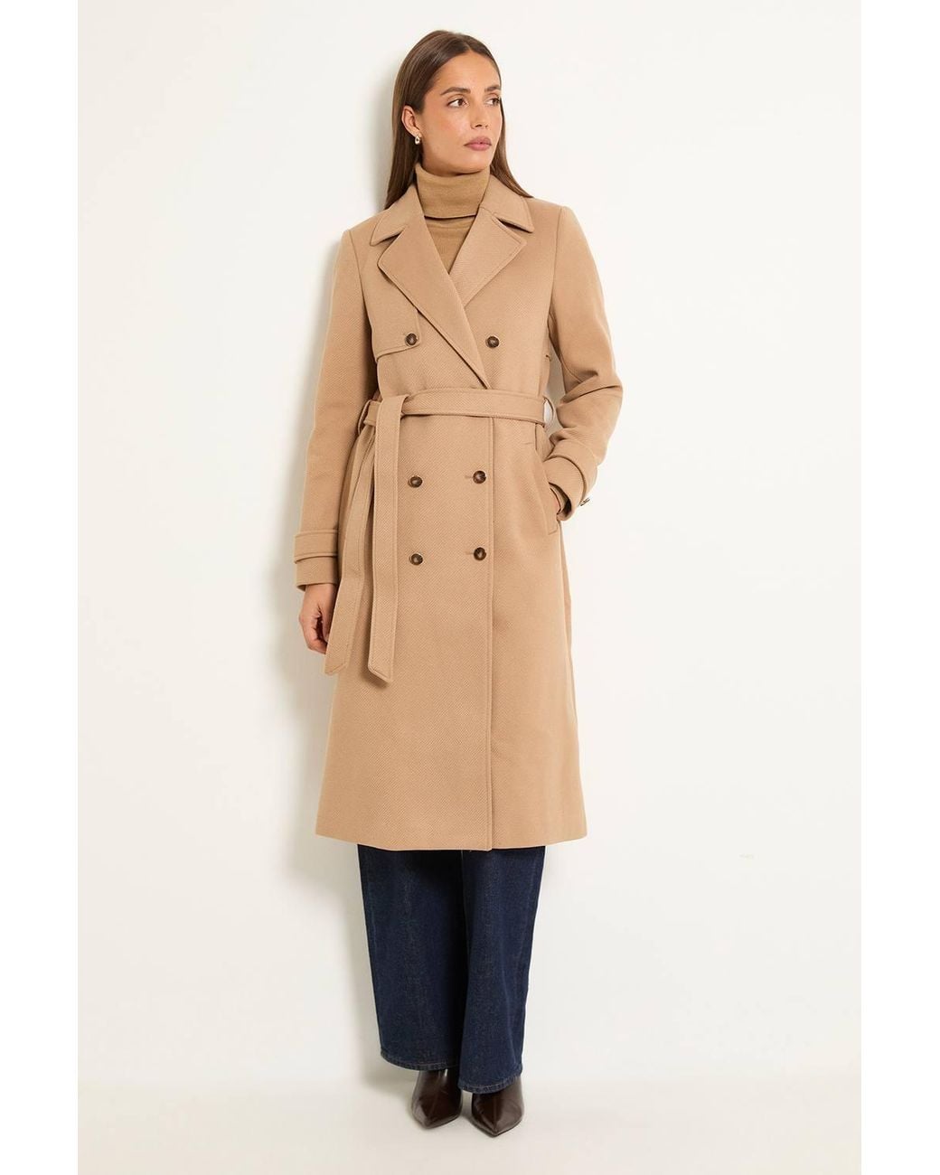 Wallis Natural Twill Trench Coat