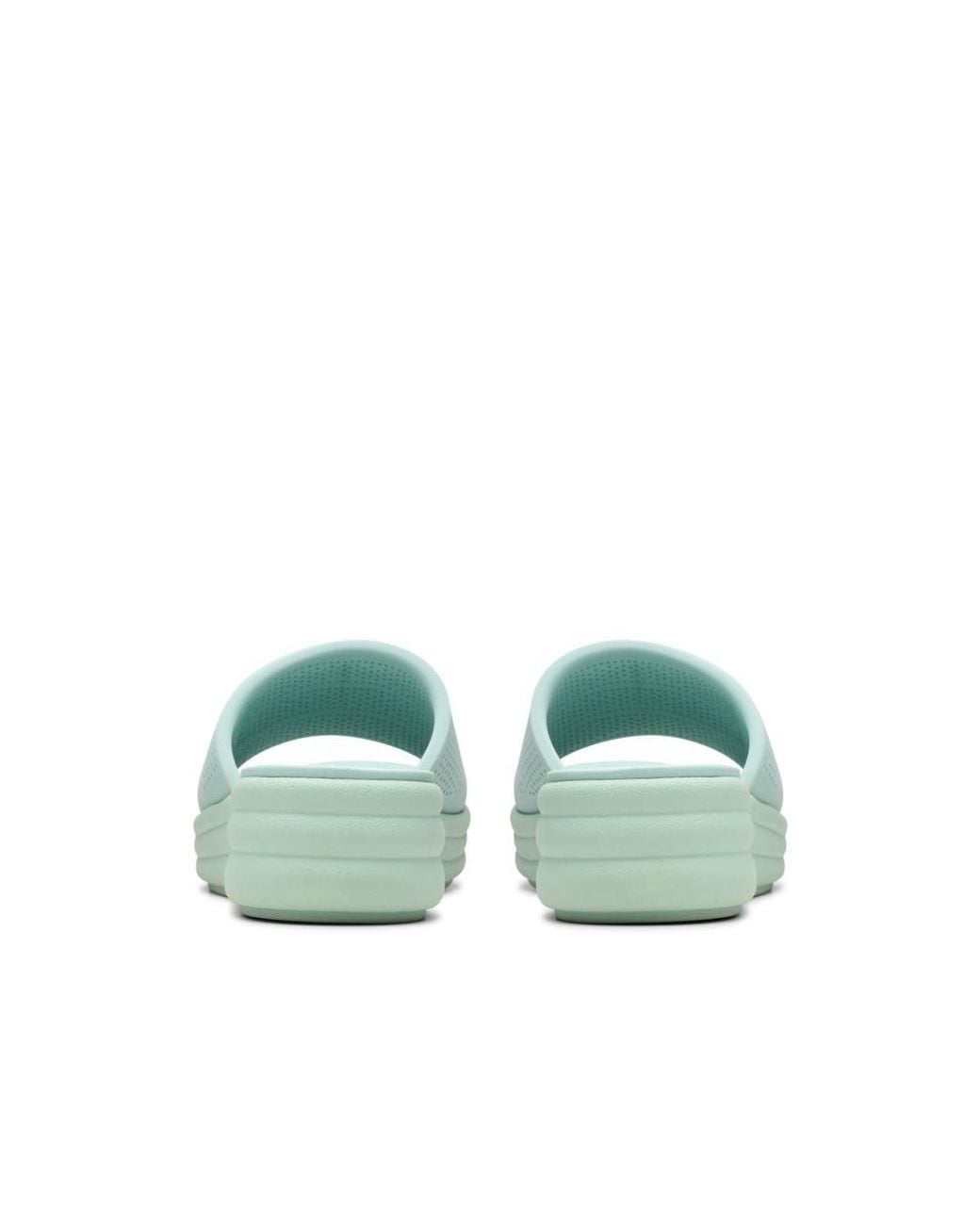 Clarks Green Drift Twist Mint Flat Sandals, Sliders