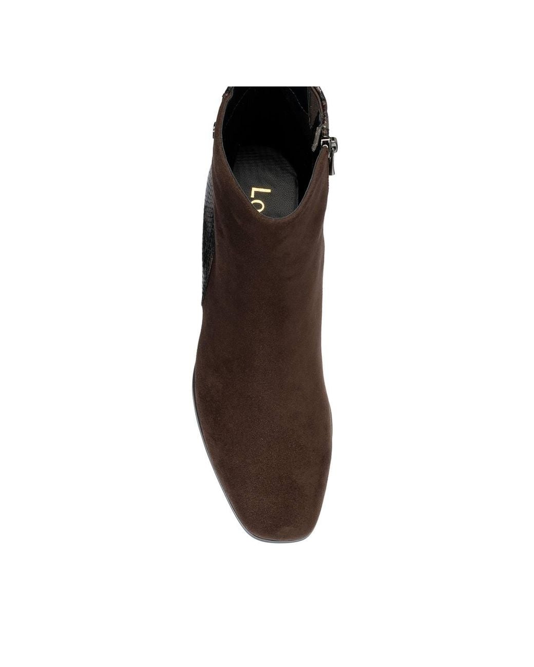 Lotus Brown 'Zelda' Microfibre Heeled Ankle Boots